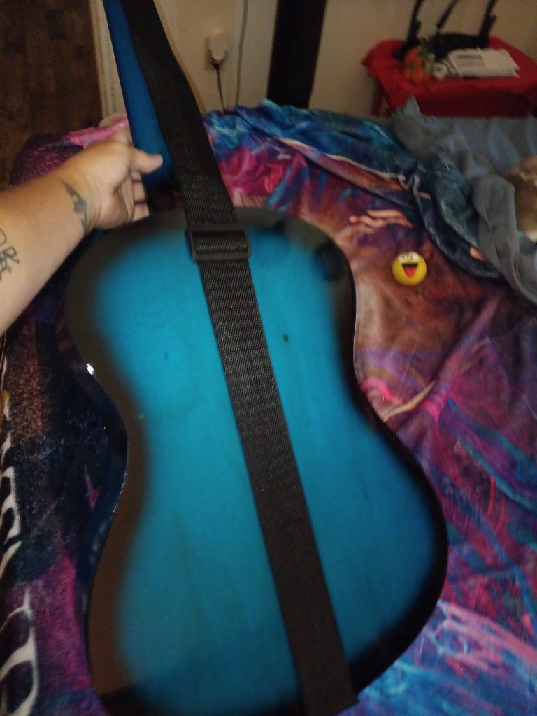 Blue Guitar Never Use With Strap