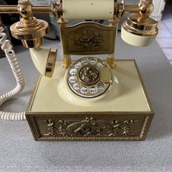 Vintage Deco-Tel Rotary Regency Style Gold Victorian