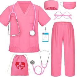 BRAND NEW Doctor Costume Pretend Play & Dress Up Clothes for Kids Ages 5-8