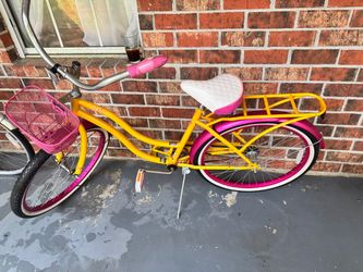 Women's Cruiser Bike Yellow and Pink