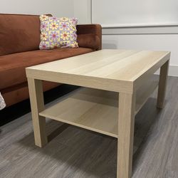 IKEA LACK Coffee Table – White-Stained Oak Effect – (Like New!)(Only Center Table)