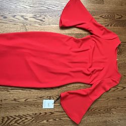 Calvin Klein Red Dress Size 2 New With Tags 