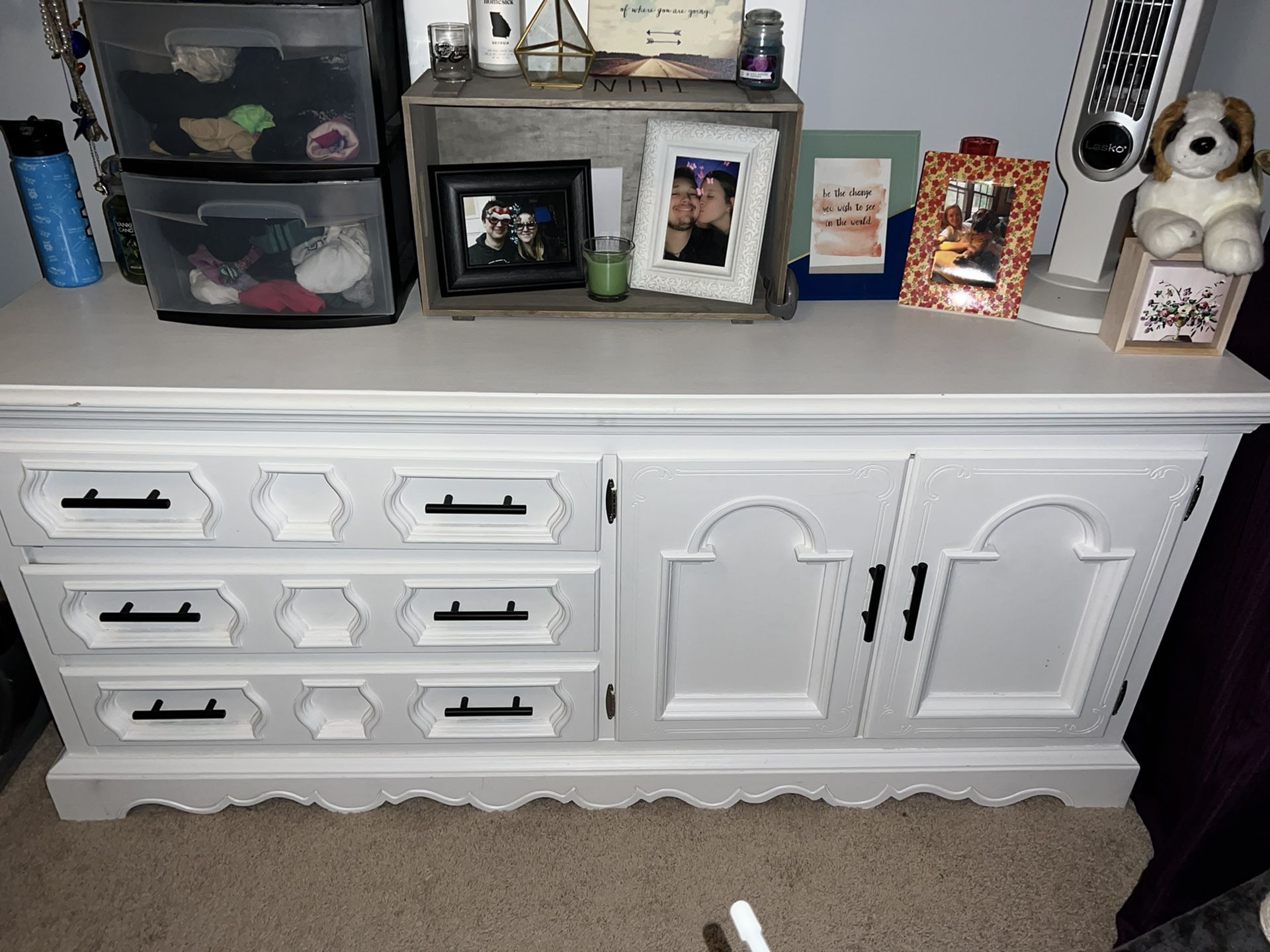 Refinished dresser with modern handles