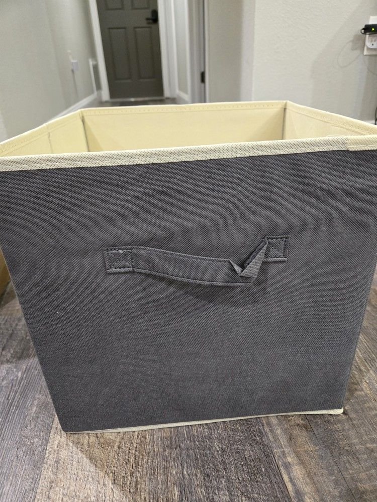 6 Gray Foldable Storage Cubes Organizers 13 x 13 inches