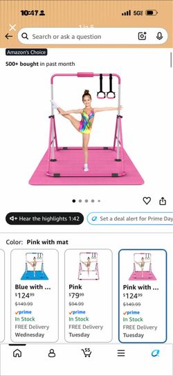 Gymnastics Bar with Mat