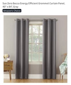 Grey blacked out curtains