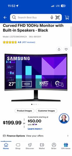 27 inch curved monitor