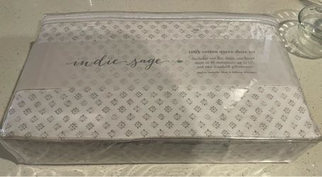 Indie Sage queen set 100% cotton sheet set