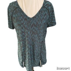 SZ XL Blue/black Stretchy YOGA top with Reflectors by Velocity