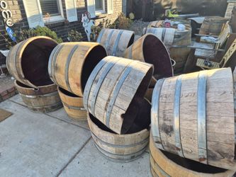 Half Wine Barrel Planters