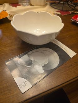 Princess House Marbella White Soup Cereal Bowls 22 oz Set of 4 #1702