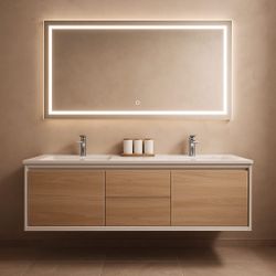 Bathroom vanity floating