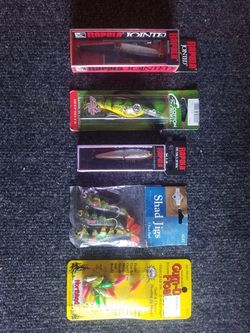 Assorted fishing lures
