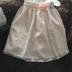 White And Peach Dress