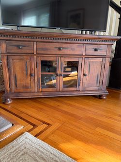 Wood tv cabinet console