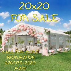 20' x 20' Canopy Party Tent & Carport - Heavy Duty Outdoor Wedding Gazebo with 4 Sand Bags, Event Shelter Canopy for Outdoor Event, Wedding, Birthday 