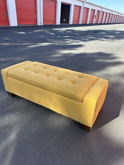 Yellow Ottoman with Storage