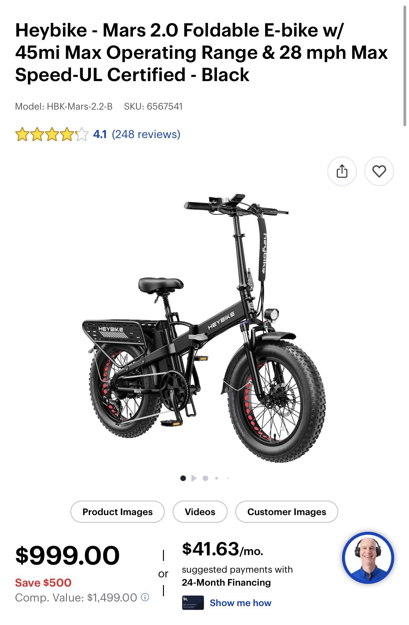 Like New Heybike Mars 2.0