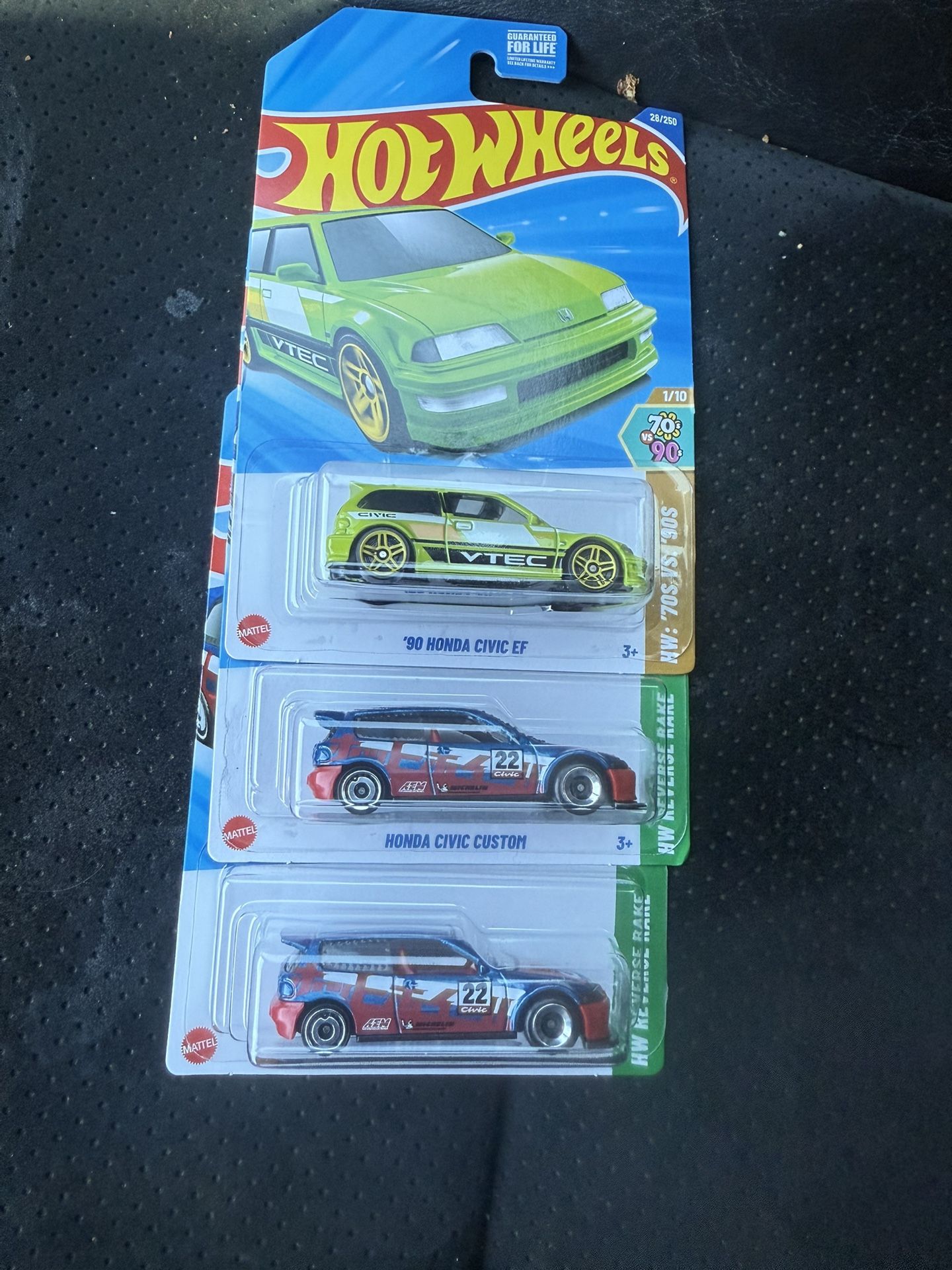 2025 Hot Wheels Honda Three Car Lot Civic EF & Custom JDM