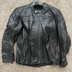 Sedici Francesco Leather Motorcycle Jacket with Added Back Protector