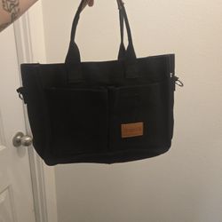 Black Canvas Tote