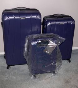 Samsonite Centric 2 Hardside Luggage Spinner Wheels Blue 3 Piece Set
