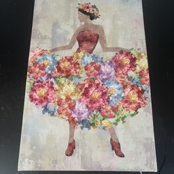 Floral dress canvas