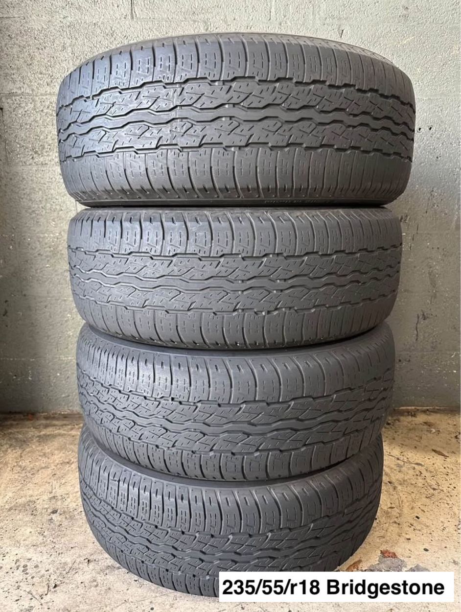 235/55/r18 Bridgestone All Four (4) tires