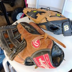 Two Baseball Mitts