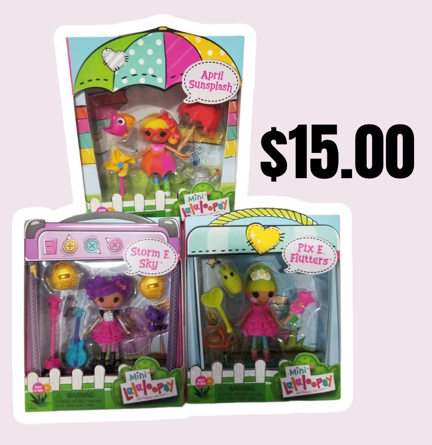 Mini Lalaloopsy $15 All 3, ( Craig@Nellis)