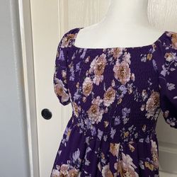 Purple Floral Women’s Dress