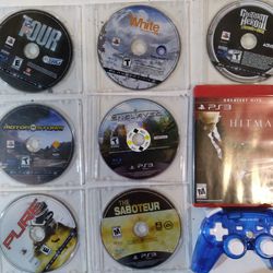 PS3 GAMES AND CONTROLLER