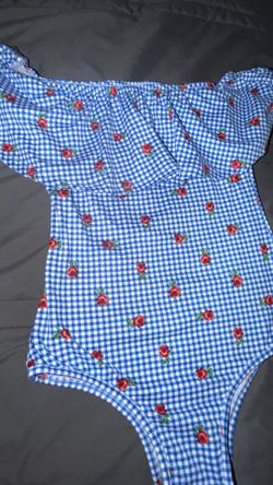 Cute rose blue body suit