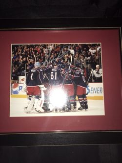 Autographed picture of blue jackets