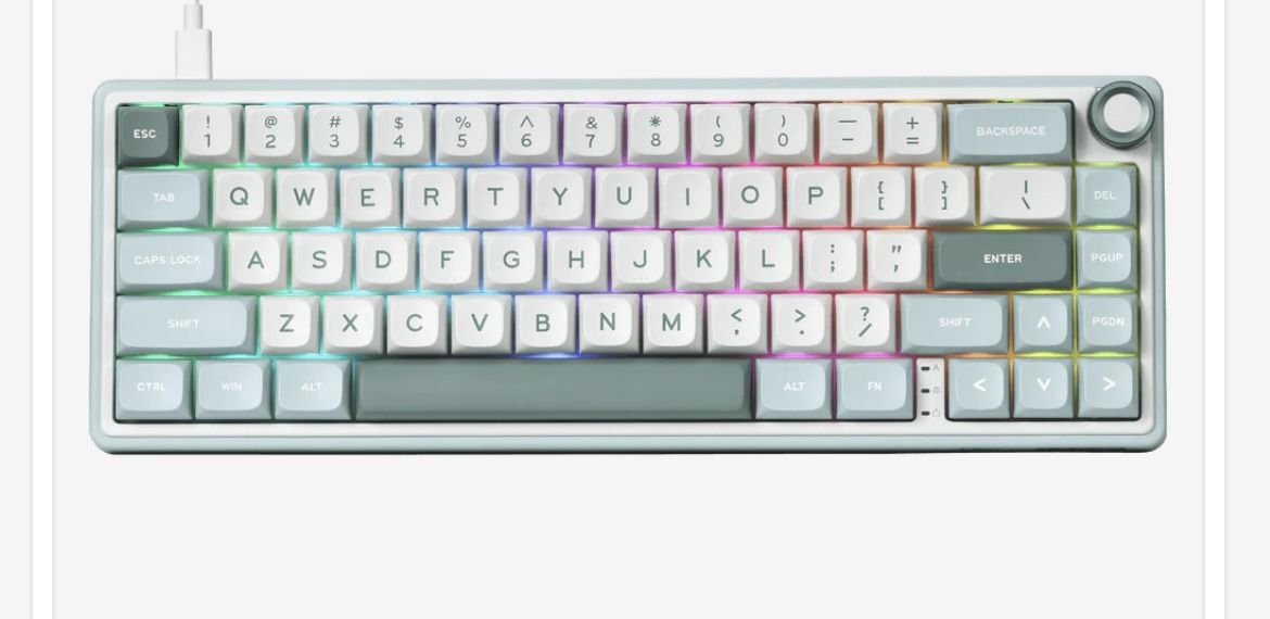 New RK ROYAL KLUDGE R65 Mechanical Keyboard with Volume Knob