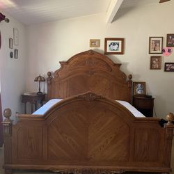 All Wood CA king Bed frame.