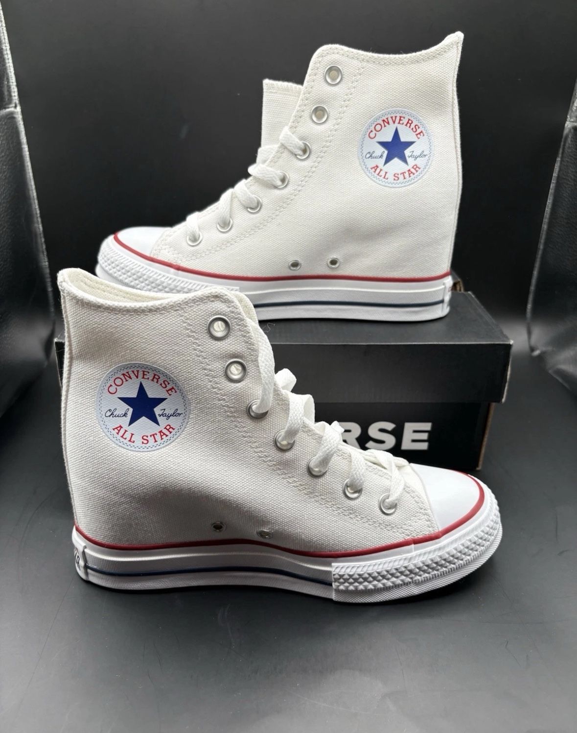 New Converse Womens Size All Star Platform Hidden Wedge Heel