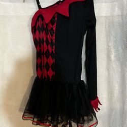 Women’s Harley Quin - Jesterina-Clown Core-Circus Red & Black Costume Size XL