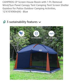 NEW SCREEN HOUSE ROOM CANOPY CAMPING TENT SHELTER GAZEBO