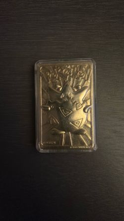 Pokémon Nintendo  1999 23 karat gold  nugget Toepi
