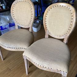 Solid Wood Two Big Size Chairs For $50 Both
