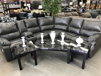 GRAY Recliner sectional $39 down payment