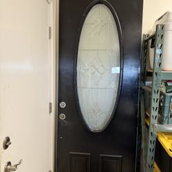 8ft Solid Exterior Door - 36" x 95" - Grand Entry (As-Is Glass)
