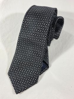 Stafford Tailored Culture Charcoal Geometric Dot Silk Blend Necktie