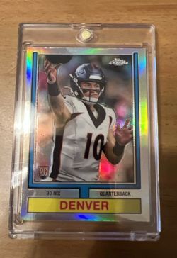 2024 Topps Chrome Football Bo Nix 1974 Refractor