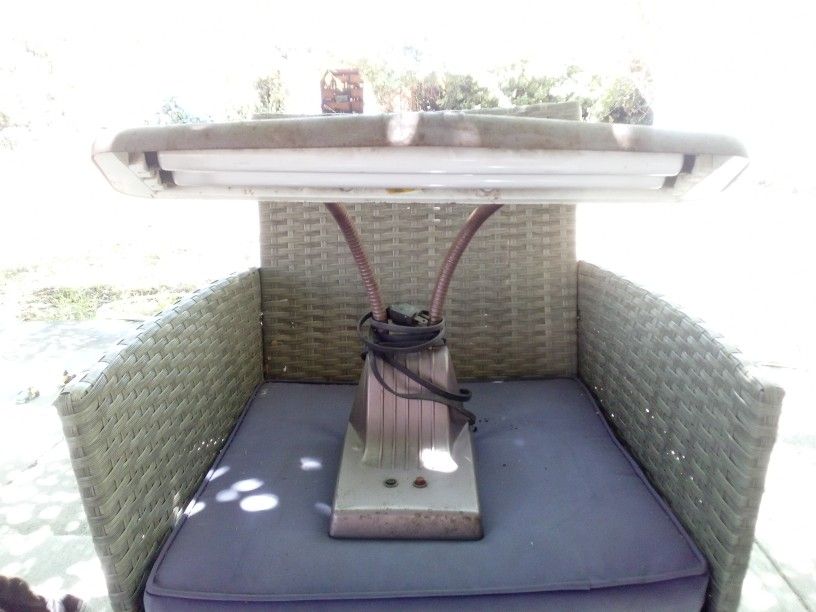 Vintage 1950's DAZOR Art Deco Goose Neck Desk Lamp Mid Century Model 1000 Flouresent