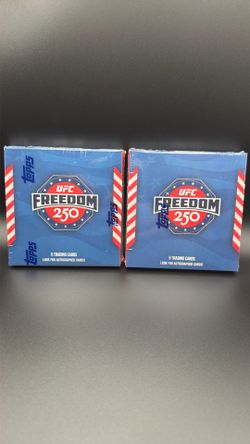 2026 TOPPS UFC FREEDOM 250 HOBBY BOX LOT OF 2