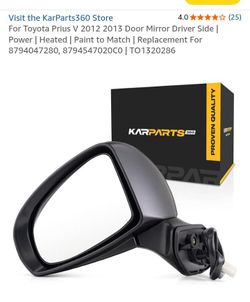 FREE Driver side mirror assembly for 2012-2017 Prius V