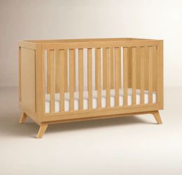 Natural Wood Crib 5 in 1 - $100 OBO