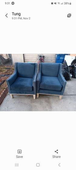 2 Velvet chairs